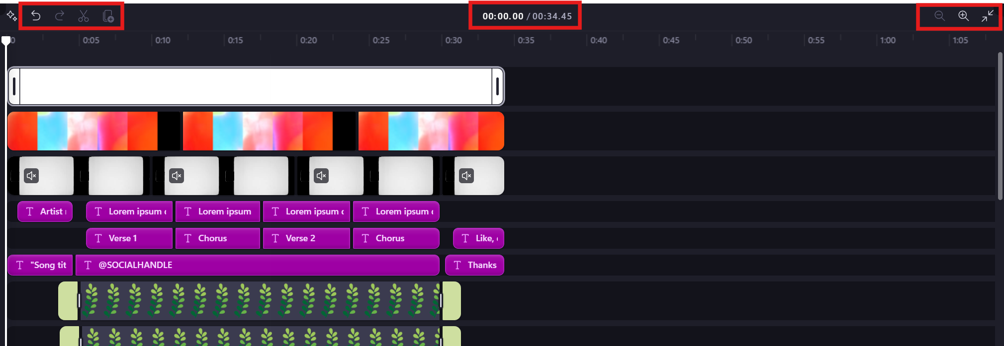 클립챔프 (Clipchamp) 타임라인