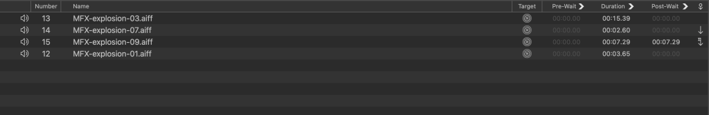 pre, duration, post, sequence